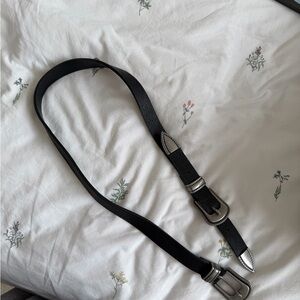 Black Leather Western Belt - M/L 94cms or 37inches max